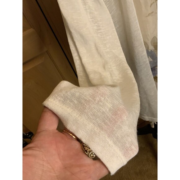 Elena Baldi Women’s 3X Semi Sheer Cardigan With Built In Silk Scarf - Picture 4 of 11